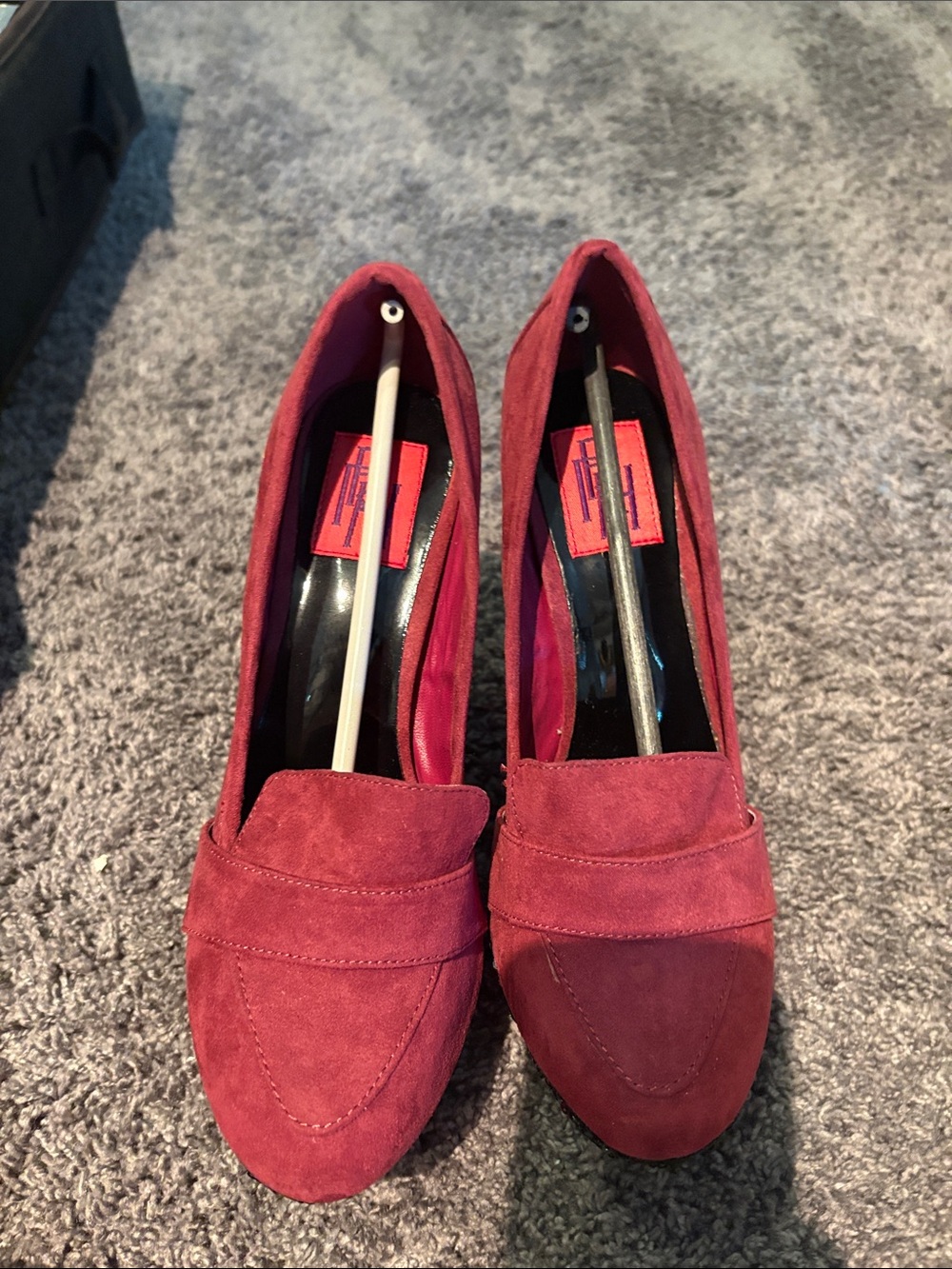 FRH Burgundy Suede Loafers